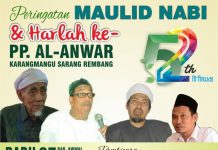 Peringatan Maulid Nabi dan Semarak Harlah ke-52 PP Al-Anwar