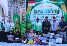 Peringatan Isra Mi’raj dan Harlah ke-101, NU Undaan Lor Santuni Anak Yatim