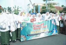 Puncak HSN, Puluhan Ribu Santri Jalan Sehat di Kudus dan Semarang