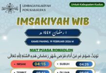 Jadwal Imsakiyah untuk Wilayah Kudus, 1 Ramadan 1447 H