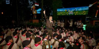 Datang ke Jamnas Cibubur, Gubernur Ahmad Luthfi Motivasi 1.488 Pramuka Jateng