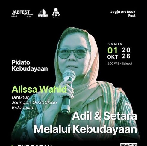 Alissa Wahid Dijadwalkan Bawakan Pidato Kebudayaan Jogja Art dan Books Festival