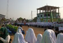 Di MWC NU Bae, 1500 Pelajar – Santri Ikuti Apel Hari Santri 2026