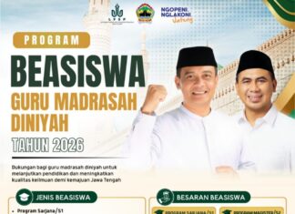 Pemprov Jateng Buka Beasiswa untuk S1 dan S2 Guru Madrasah Diniyah Jawa Tengah